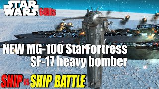 Raddus B amp MG100 StarFortress vs Executor  Star Wars [upl. by Eniala]