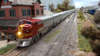 HO scale Streamliners at Shoals Model Railroad [upl. by Jaenicke]