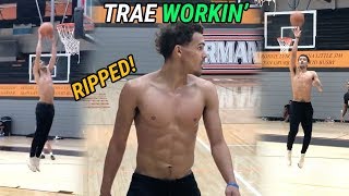 Trae Young SECRET PICKUP GAME Atlanta Hawks Guard Shows Off EPIC Handle amp Dunks Back In Oklahoma [upl. by Raman]