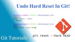 Undo Git hard reset [upl. by Katzir]