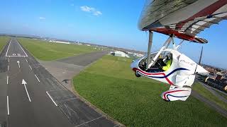 Touch and go at LeeonSolent Airfield in a PulsR flexwing microlight [upl. by Kaja]