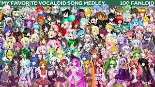 【100 Derivative Characters Fanloid】 My Favorite Vocaloid Song Medley 『Fanloid Cover』 [upl. by Nylsaj]