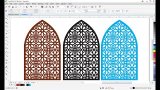 Metal grill design CNC laser cutting machine in CorelDraw  CNC Cutting  Doctor Design [upl. by Kinom489]