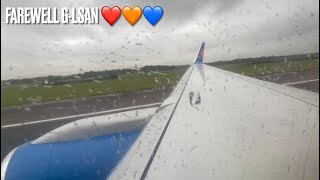 Farewell GLSAN ❤️🧡💙 Jet2 B757200 departure at Manchester Airport 14082024 [upl. by Grange]