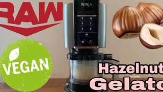 RAW VEGAN hazelnut gelato nondairy Ninja CREAMİ NC301 [upl. by Blasien146]