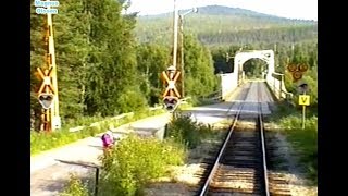 Sweden Inland Railway SÖRTJÄRN  MORA 1997 Train Drivers Cab View from YF1 1335 [upl. by Sapphira]