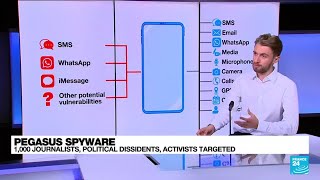 Israeli Pegasus spyware used zero clickattack to infect smartphones • FRANCE 24 English [upl. by Earahc]