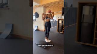 Back rack reverse lunges fitness motivation [upl. by Refenej617]