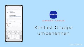 KontaktGruppe umbenennen  Samsung Android 14  One UI 6 [upl. by Larok]