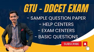 GTU  DDCET Exam  Sample Question Paper  Help Centers  Exam Centers  Basic Questions [upl. by Allissa490]