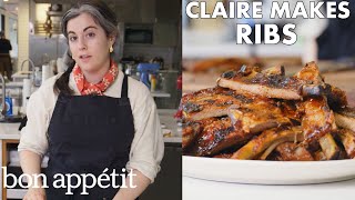 Claire Makes BestEver Barbecued Ribs  From the Test Kitchen  Bon Appétit [upl. by Prudence11]