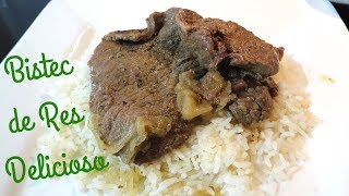 Bistec de Res Sencillo Suavecito y Jugoso Receta paso a paso bistecderes [upl. by Yrrep]