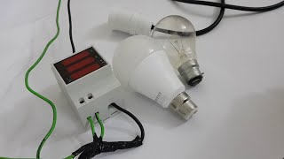 Led Bulb vs Incandescent Filament Bulb Power factor  Lamps Power factor  With Power Factor meter [upl. by Karleen493]