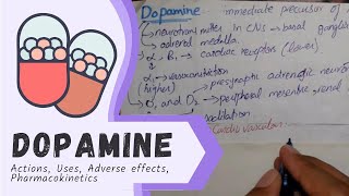 DOPAMINE  Actions Uses Adverse effects PHARMACOLOGY [upl. by Meibers]