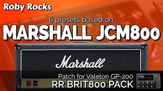 Valeton GP200  GP200LT  Marshall JCM800  Patch RR BRIT 800 [upl. by Irotal]