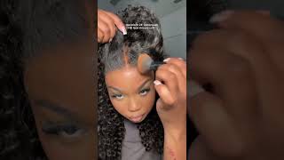 46 Water wave glueless wig install wigs hairstyle gluelesswig [upl. by Dennis73]