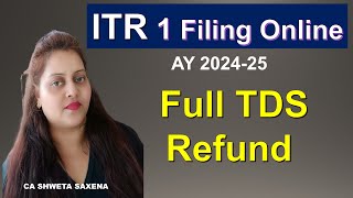 ITR filing online 202425 Income tax return filing online 202425 itr1 itr e filing fy 2324 [upl. by Ebag]