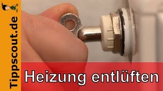 Heizung entlüften  Anleitung mit Becher und Schlüssel auch für die Mietwohnung [upl. by Otiv133]