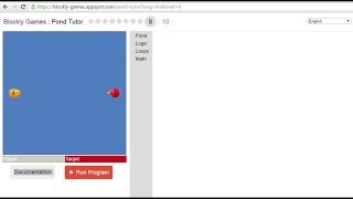 Blockly Games Pond Tutor Level 9 [upl. by Aikenahs550]