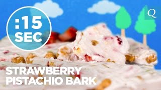 Strawberry Pistachio Bark Healthy Desserts  15SecondRecipes [upl. by Terza562]