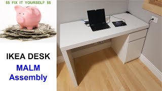 IKEA quotMALMquot Desk Assembly [upl. by Urbani]