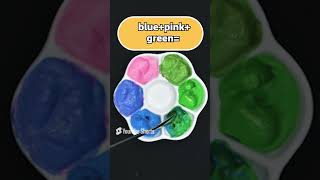 BluePinkGreen？ Color asmrguessthecolorcolormixingsatisfying [upl. by Nodearb]