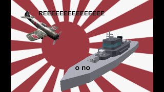 How to destroy a battleship easily  Roblox Naval Warfare [upl. by Nnylyoj]