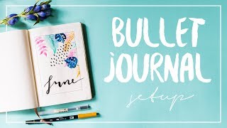 PLAN WITH ME  Juni 2018 Bullet Journal Setup amp kostenloses Printable [upl. by Rdnaskela]