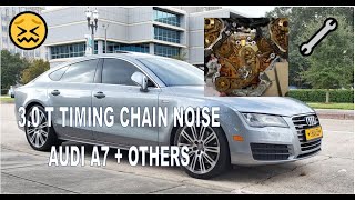 30 T AUDI TFSI ENGINE TIMING CHAIN RATTLE NOISE COLD Start  PART 1 audi automotive a7 [upl. by Kendry39]