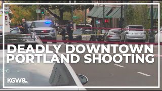 1 dead 1 injured in downtown Portland shooting [upl. by Eletnahc]