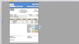 Como hacer una factura automática con macros en Excel Parte 1 [upl. by Tikna]