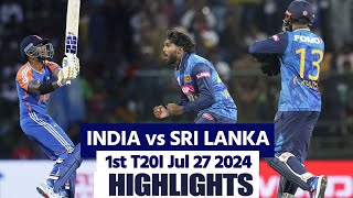 IND vs SL 1st T20 Highlights India vs Sri Lanka T20 Match Full Highlights  Today Match Highlights [upl. by Eimile8]