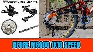 SHIMANO DEORE M6000 10 SPEED 1X CONVERSION 3X8 TO 1X10 [upl. by Kruse181]