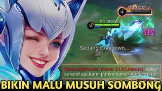 EUDORA LOCK XAVIER MAGE YANG LAGI NAIK DAUN DI AWAL MUSUH NYURUH SUREND ENDINGNYA KENA KARMA MLBB [upl. by Anuahsed]