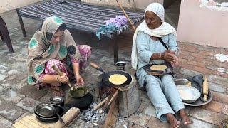 Sarson Da Saag Makki Di Roti de nal😍😋 Saag recipe  Harman khosa [upl. by Asserac]