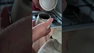 Making espresso with moka pot real Italian coffee [upl. by Grochow]