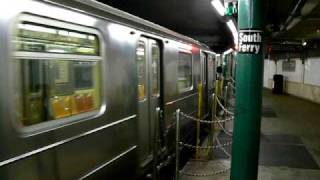 NYCT 1 train leaving South Ferry station [upl. by Nylasej]