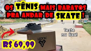 TÊNIS BARATO PRA ANDAR DE SKATE  TESTANDO O TÊNIS NA LIXA  LEJON  TESTE COM JOÃO KABELO [upl. by Clarey]