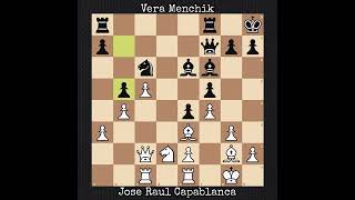 Jose Raul Capablanca vs Vera Menchik  Hastings England  1929 [upl. by Ilrebma]