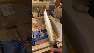 Cold Steel Natchez Bowie Back Cut Demo on Meat [upl. by Juanne]