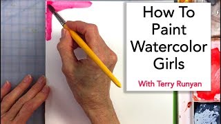 How To Paint Watercolor Girls [upl. by Christis345]