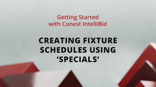 Creating Fixture Schedules Using Specials  Conest Software Systems [upl. by Agnes707]