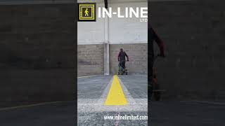 Warehouse line marking with Impacts blaster and Graco5900 linelazer inlineltd8626 [upl. by Attesor]