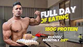 180g Protein In ₹3000 Monthly Diet  Low Budget Full Day Of Eating [upl. by Antonius]