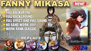 FANNY MIKASA SKIN SCRIPT ATTACK OF TITAN MLBB  RENREN OFFICIAL [upl. by Danzig]