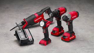 CRAFTSMAN V20 4Tool Lithium Ion Cordless Combo Kit [upl. by Katuscha]