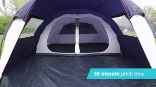 Halfords 6 Person Family Tunnel Tent  Halfords UK [upl. by Decker]