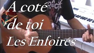 A coté de toi  Les enfoirés Tuto guitare facile  Partition [upl. by Allys]