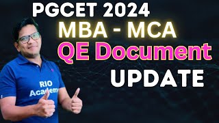 PGCET 2024  Application process  QE document [upl. by Arimay]