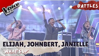 Elijah Jane Johnbert and Janielle confidently perform ‘What’s Up’  The Voice Kids [upl. by Atinob]